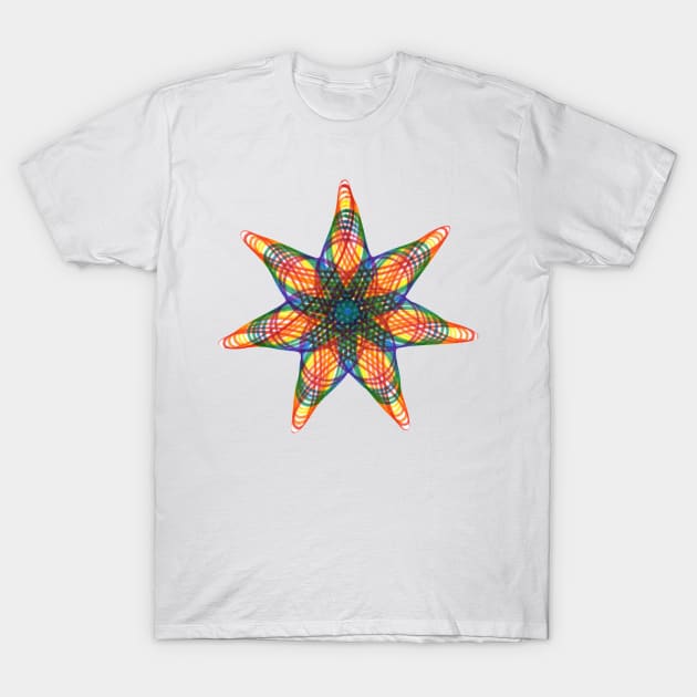 Spirograph Pride Pattern: LGBTQIA+ T-Shirt by Travelling_Alle